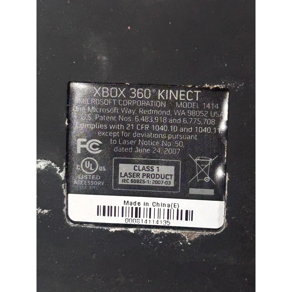 Microsoft Xbox 360 Kinect Sensor Model 1414 Motion Camera Black